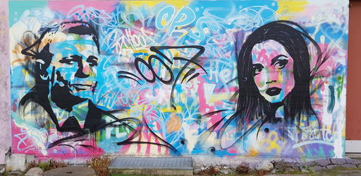 Graffiti am Schulhaus 2021